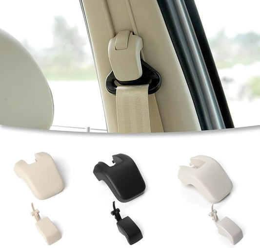for Volkswagen 2008-2013 Lavida 2008-2016 Bora Seat Belt Adjustment Button Cover Vehicle Safety Belt Slide Rail Button (Button-Grey)