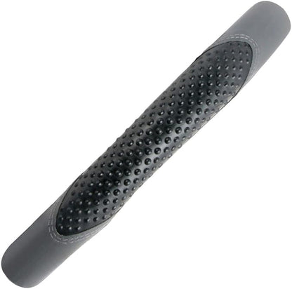 BDK Sporty Two Tone Ergonomic Grip Steering Wheel Cover - Massaging Gel Grip for Standard Size Wheels 14.5-15 inch Gray/Black