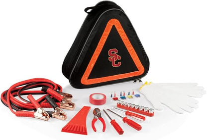 PICNIC TIME NCAA Roadside Emergency Car Kit - Auto Vehicle Safety Road Side Assistance with Jumper Cables and Car Tool Kit
