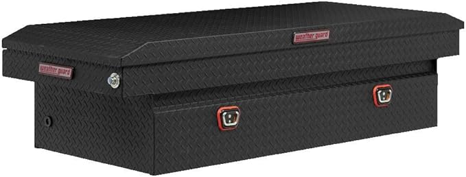 Weather Guard Saddle Truck Tool Box Aluminum Full Extra Wide Textured Matte Black