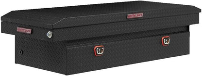 Weather Guard Saddle Truck Tool Box Aluminum Full Extra Wide Textured Matte Black