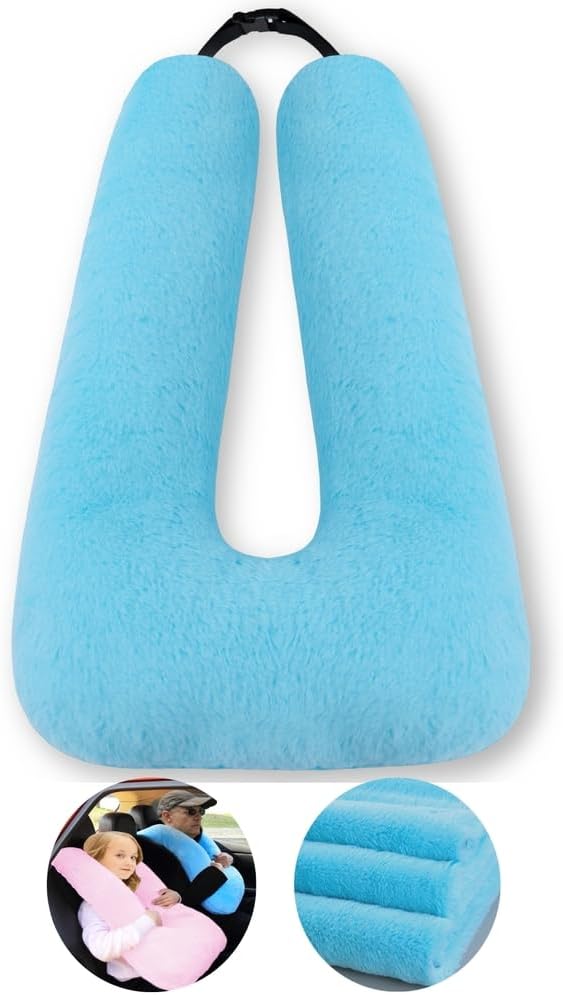 FHSGGP Travel Pillow Cushion for The Back Seat of Car Car Pillow for Kids A Sleeping Artifact Suitable for Long-Distance Travel of Adults and Children Travel Pillow for Kids Blue