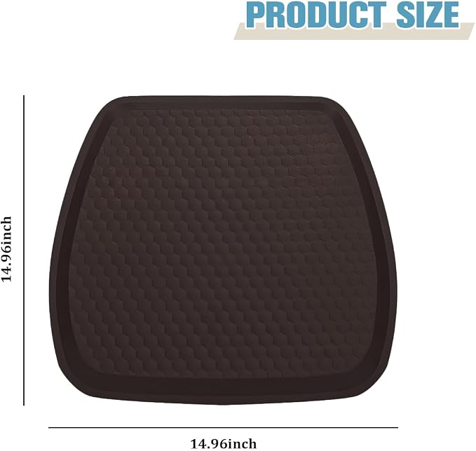Car Seat Cushion, Comfortable Non-Slip Breathable Vehicle Front Seat Bottom Protector Pad, Automotive Interior Driving Chair Mat Cover, Universal for SUV RV Truck (Coffee)