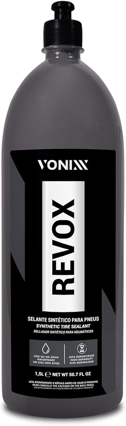 Vonixx Revox Synthetic Tire Sealant 50.7 fl oz (1.5 L) - Protect and Renew The tire, Water Repellency, Resistant to mud and rain, Leaving The tire Clean for Longer.