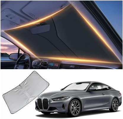 Windshield Sun Shade for BMW 4 Series Front Window Shades Cover for 2010-2024 2025 2026 4 Series Windshield Sun Visor Protector Car Accessories