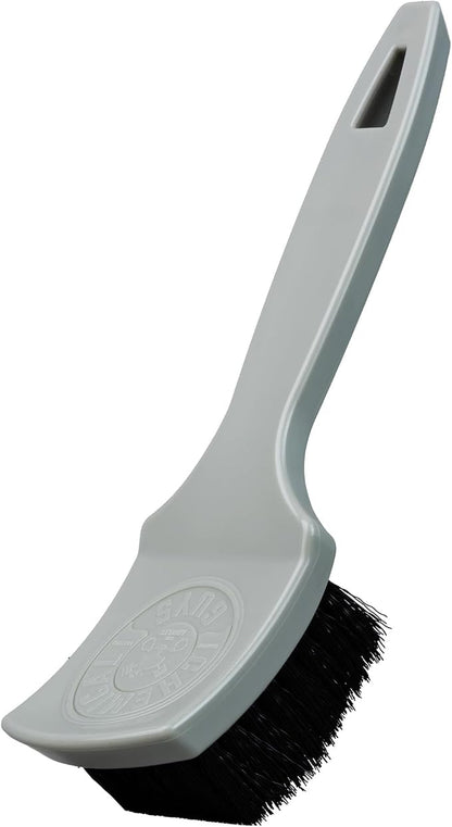 Chemical Guys, The Nifty Interior Detailing Brush, Synthetic Bristle Scrub Tool for Car Carpet Floor Mats Upholstery Trunk Liners, Auto Cabin Cleaning Brush with Ergonomic Short Handle - Grey