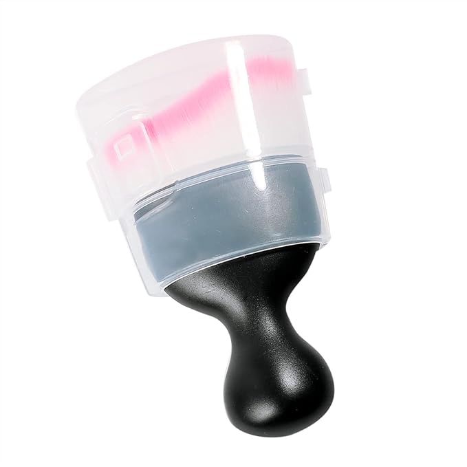 AOCISKA Car Interior Detailing Brush,Soft Bristle Cleaning Brush Car Detailing Brush Dusting Brush,Car Interior Cleaning Tool,Auto Detail Brush Car Dash Duster Brush (Black&Pink with Cap)