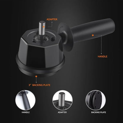 Dual Action Power System Tool, Forced Dual Action Polisher Adapter Detailing Tool with 3Pcs Polishing Pads For Cordless Drill for Car Polishing, Buffing, Waxing and Compounding -DAPSTS3