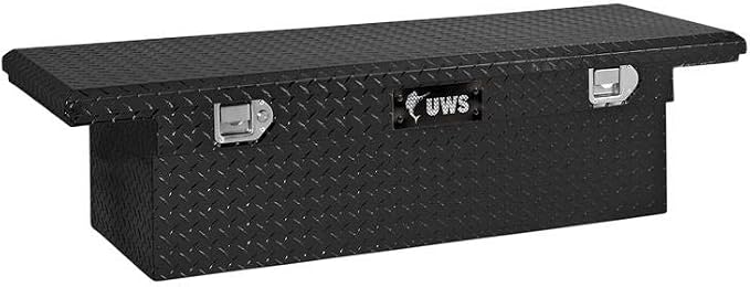 UWS EC10462 69-Inch Gloss Black Heavy-Wall Aluminum Truck Tool Box with Low Profile, RigidCore Lid