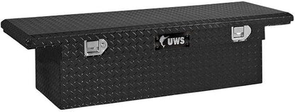UWS EC10462 69-Inch Gloss Black Heavy-Wall Aluminum Truck Tool Box with Low Profile, RigidCore Lid