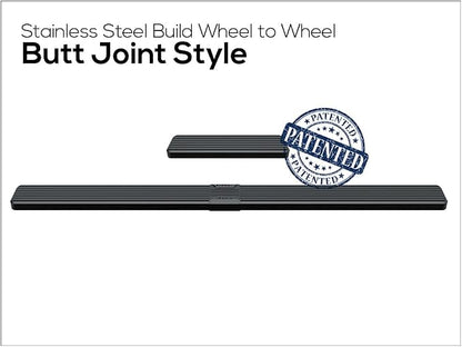 APS Running Boards (Side Steps Step Bars) Compatible with Ford Transit 2015-2026 Full Size Van 3-Door (Exclude 2022-2026 E-Transit) (Stainless Steel Black Powder Coated 5 inches)