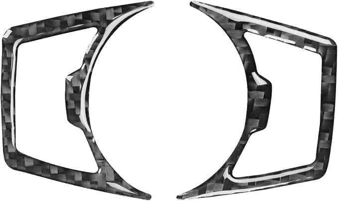 Premium Carbon Fiber Compatible with Ford Edge 2011-2014 2012 2013 SEL/Limited/SE/Sport Accessories Car Headlight Control Switch Knob Trim Frame Cover Interior Trim Sticker Decal Black 2PCS