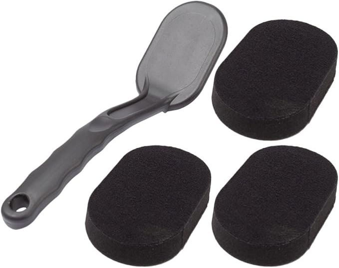 VICASKY Car Tire Brush and Wheel Sponge Brush with Handle for Car Detailing and Cleaning Easy Replacement and Sturdy Plastic Material and Tire Shine