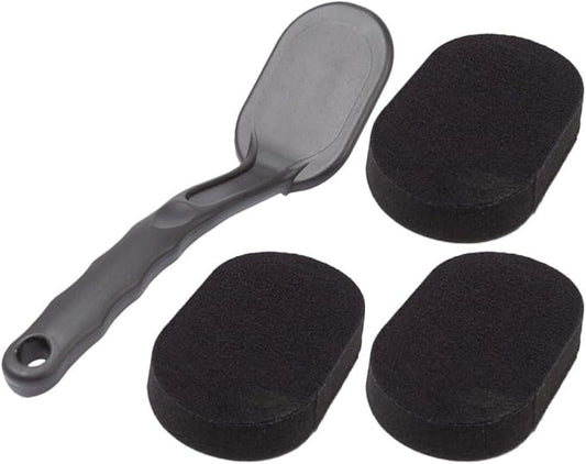 VICASKY Car Tire Brush and Wheel Sponge Brush with Handle for Car Detailing and Cleaning Easy Replacement and Sturdy Plastic Material and Tire Shine
