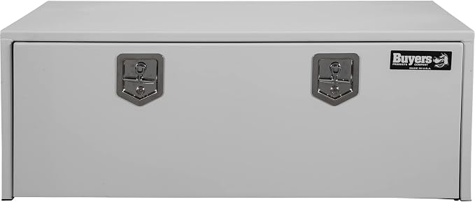 Buyers Products 1708410 White Steel Underbody Truck Tool Box, 18 x 24 x 48, Made in USA, 14 Ga Steel, Locking Stainless Latch, Weather-Resistant, Powder-Coated, Secure Storage for Work Trucks