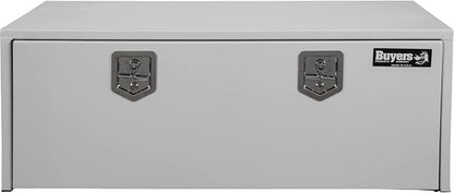 Buyers Products 1708410 White Steel Underbody Truck Tool Box, 18 x 24 x 48, Made in USA, 14 Ga Steel, Locking Stainless Latch, Weather-Resistant, Powder-Coated, Secure Storage for Work Trucks
