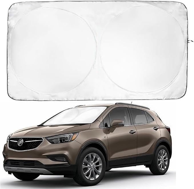 Windshield Sun Shade | Compatible for Buick Encore (2020-2026) | Certified 99.87% UVB & 99.02% UVA Car Sun Shade. Award Winning Sunshade - Patented Technology | Car Shades by Kinder Fluff