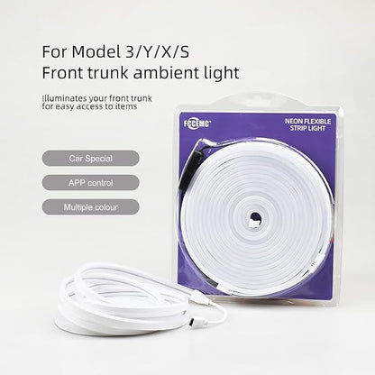 Tlyard Center Console LED Strip Lights for Tesla Model Y 2020-2024, Plug-and-Play, Ambient Light with Human Sensor, Center Console Dashboard Inside Car Lighting Decorations