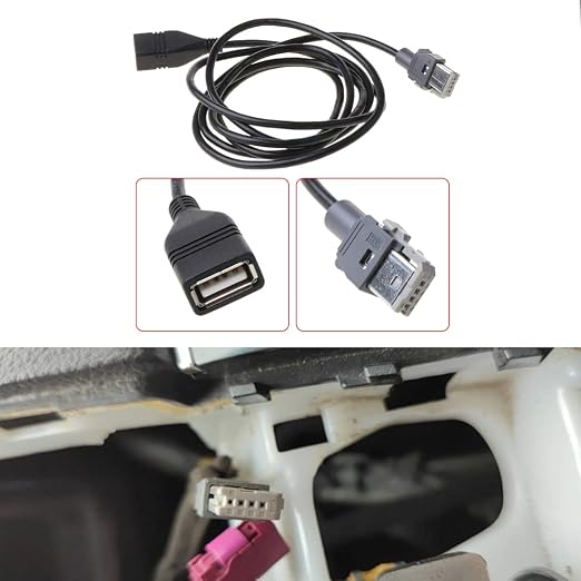 Aftermarket Android Car Radio Stereo 4 Pin Original USB Cable Adapter Male to USB Plug Connector Cord Compatible for KIA Hyundai Tucson Elantra Mistra