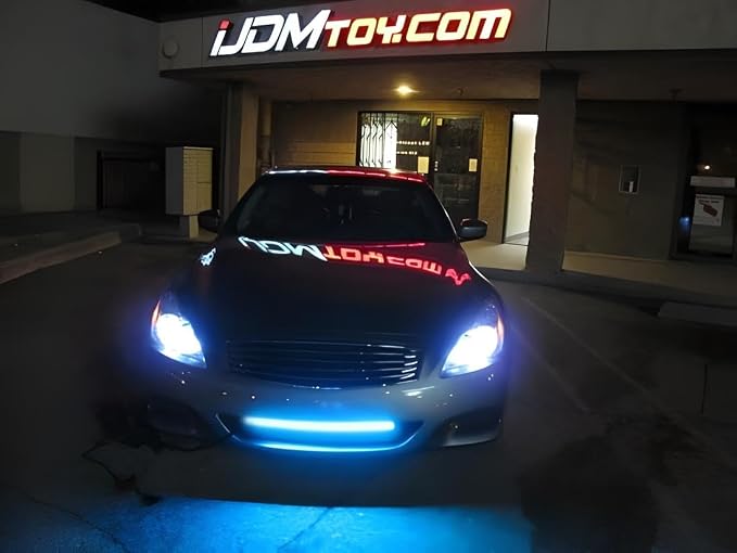 iJDMTOY 20-Inch RGB LED Knight Rider Scanner Light Bar 48-LED Strip for Car Interior Exterior Decoration Lighting