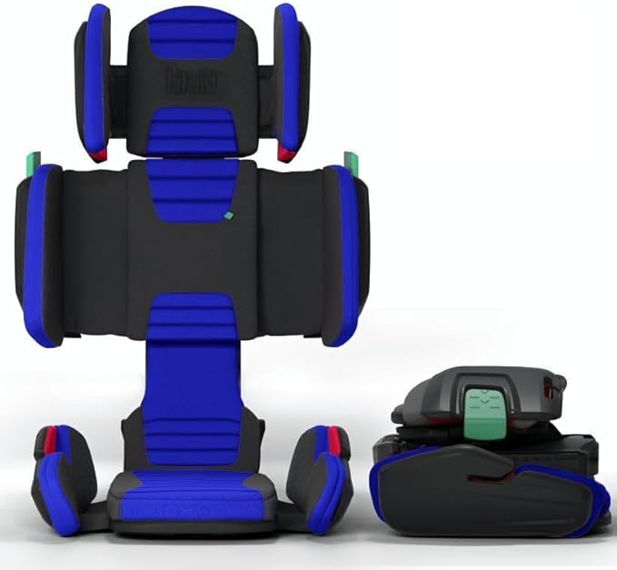 Mifold Hifold Adjustable Kids High Back Booster Car Seat with Strap – Ocean Blue