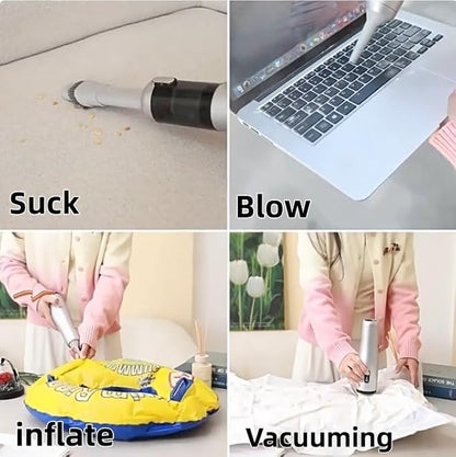 AUTOPALS Cordless Car Portable Vacuum Cleaner, 4 in 1 Suck, Blow, Inflate, Vacuum, 18000-20000Pa High Power, Type-C Charging, Battery Level Display, Multi-Nozzles for Car, Home & Pet Hair, Office