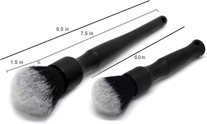 Ultra-Soft Detailing Brush Set, Comfortable Grip and Scratch-Free Cleaning for Exterior, Interior Panels, Emblems, Badges, Gauge Cluster, Infotainment Screen