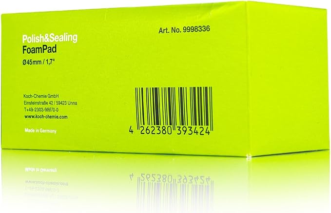 KOCHCHEMIE- Polish & Sealing Pad V2 - Extra-Fine Sponge for Evenly Applying Sealing Products; Low Torsion Forces & High Stability; Contours Easily (45mm x 23mm) (5-Pack)