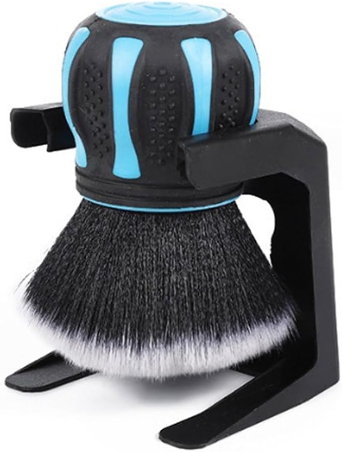 Ziciner Ultra Soft Detailing Brushes, Car XL Synthetic Brush Comes with Storage Rack, Auto Interior Dusting Brush Cleaning Tool Covers Large Area Inside or Outside Vehicles (Lake Blue)