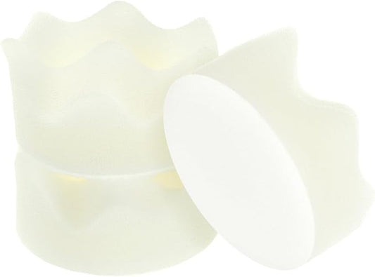 HARFINGTON 3pcs Buffing Sponge Pads 2" Polishing Wheel Waffle Finishing Grip Pad Car Buffer Polisher with Hook and Loop Back for Car Detailing Polishing Waxing, White