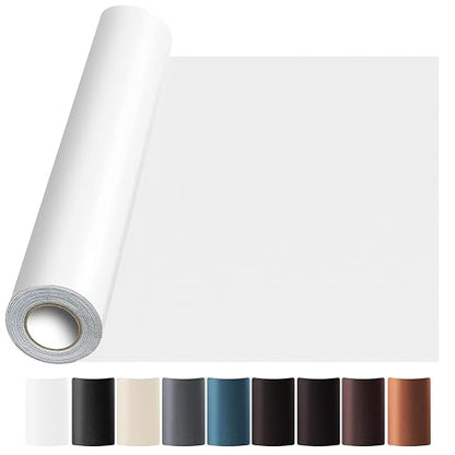 JuCheng Leather Repair Kit -Leather Repair Patch Self-Adhesive Waterproof Patch & Glue for Furniture, Car Seats, Sofa, Couch, Vinyl - Instant Fix for Tears & Scratches (Off White, 3.5X79 inch)