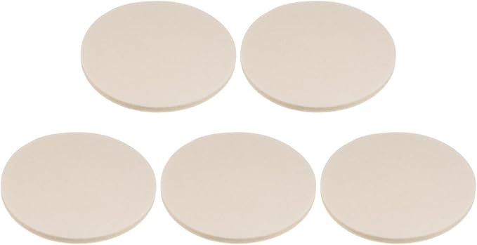 HARFINGTON 5pcs Wool Felt Polishing Pads, 5 inch Buffing Wheel Polish Pad Flocking Hook & Loop Back for Car Glass Plastic Metal Stone
