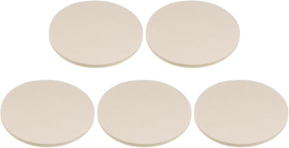 HARFINGTON 5pcs Wool Felt Polishing Pads, 5 inch Buffing Wheel Polish Pad Flocking Hook & Loop Back for Car Glass Plastic Metal Stone