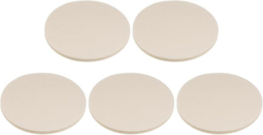HARFINGTON 5pcs Wool Felt Polishing Pads, 5 inch Buffing Wheel Polish Pad Flocking Hook & Loop Back for Car Glass Plastic Metal Stone