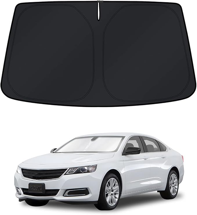 KUST Windshield Sun Shade for Chevy Impala 2014-2018 2019 2020 Window Accessories Shade Sun Visor Cover Foldable Block UV Rays