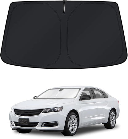 KUST Windshield Sun Shade for Chevy Impala 2014-2018 2019 2020 Window Accessories Shade Sun Visor Cover Foldable Block UV Rays