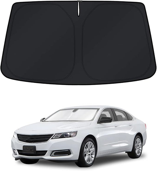 KUST Windshield Sun Shade for Chevy Impala 2014-2018 2019 2020 Window Accessories Shade Sun Visor Cover Foldable Block UV Rays