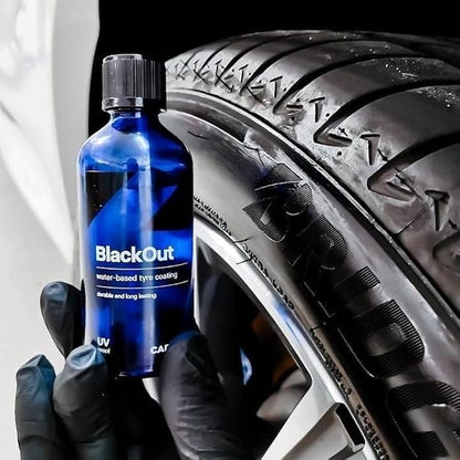 CARPRO CQUARTZ Blackout - Tire Coating and Dressing for Trim and Rubber, Polysiloxane and Durable on Unpainted Resin Materials (50mL)