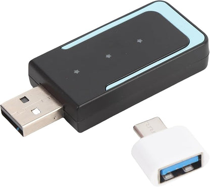 2 in 1 Wireless CarPlay Adapter, Wired to Wireless Converter for CarPlay and Android Auto, Bluetooth 5.0 WiFi Plug and Play Car Dongle CP508A (CP508A)