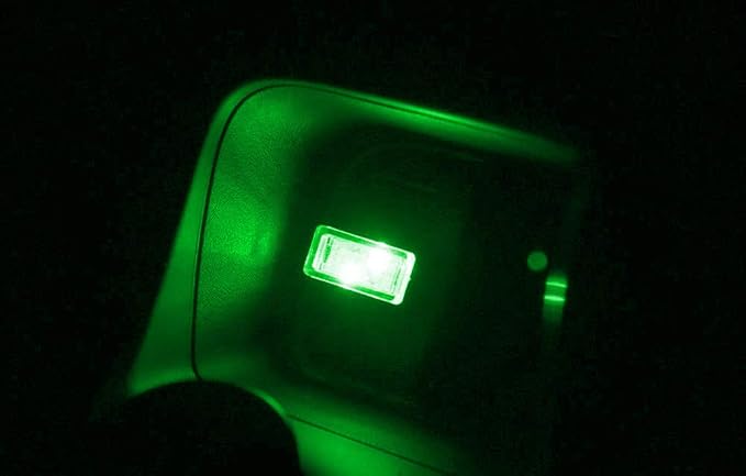 iJDMTOY Emerald Green USB Plug-in Miniature/Nano LED Car Interior Ambient Accent Lighting Kit