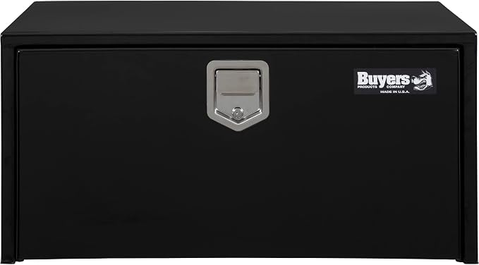 Buyers Products 1703103 Steel Underbody Truck Tool Box 14 x 16 x 30 Inch, Black Powder-Coated 14 Ga Steel, Locking Stainless Paddle Latch, Drop Door, Weather-Resistant, Made in USA