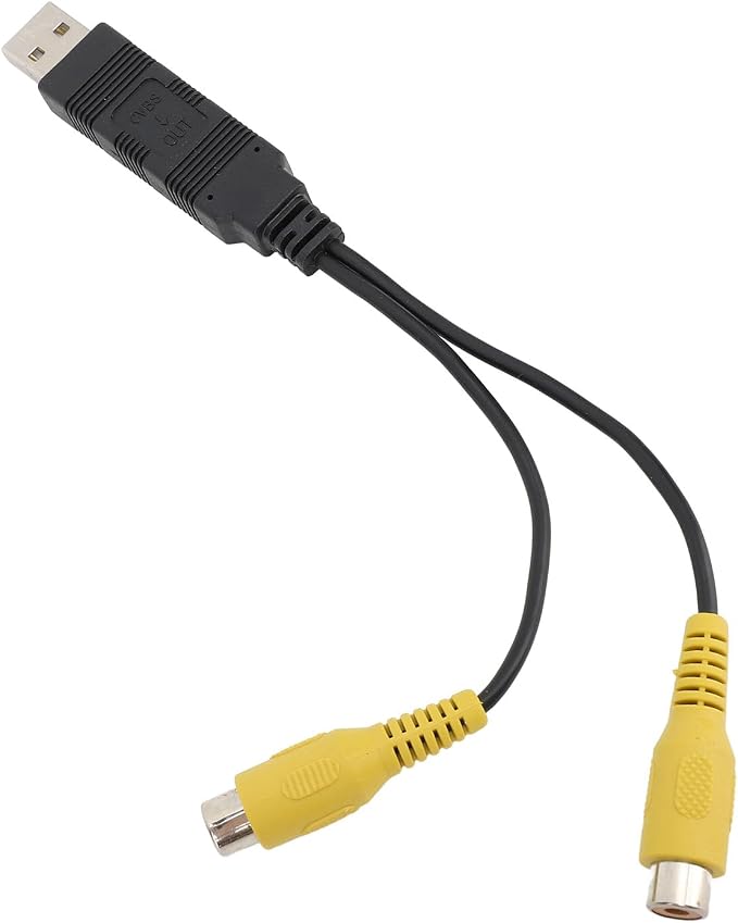 Video Out Adapter, RCA Composite Cvbs Video Audio Converter Adapter, USB to Cvbs Video Output Adapter HD Video Easy to Use USB to RCA Interface Cable Adapter for Vehicle