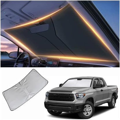 Windshield Sun Shade for Toyota Tundra Front Window Shades Cover for 2007-2024 2025 2026 Tundra Windshield Sun Visor Protector Car Accessories