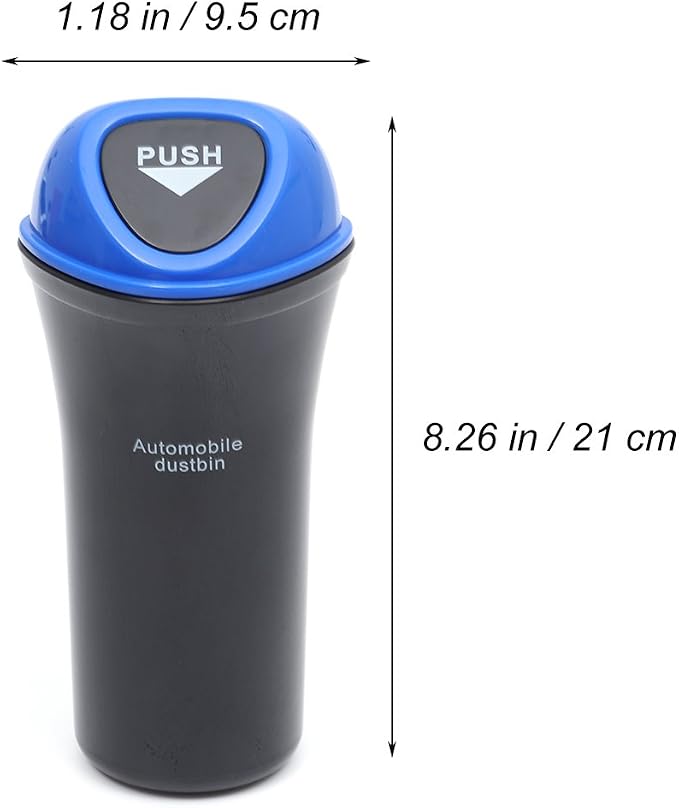 Automobile Dustbin Car Trash Can Garbage Can Leakproof Vehicle Trash Bin(Blue)