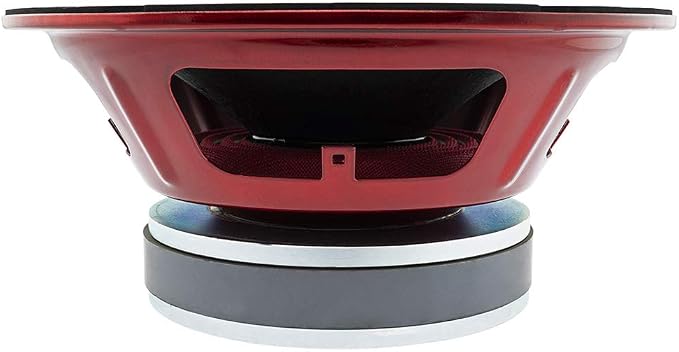 DS18 PRO-X10MBASS Loudspeaker - 10", Midbass, Red Steel Basket, 800W Max, 400W RMS, 8 Ohms - Premium Quality Audio Door Speakers for Car or Truck Stereo Sound System (1 Speaker),Classic