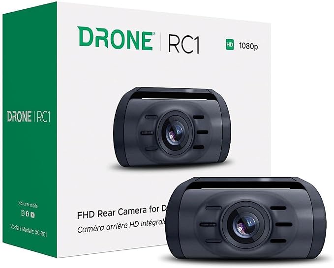 DroneMobile RC1 Rear-Facing (XC-RC1) Camera for Drone XC Dash Cam, (Works with DroneXC Required)