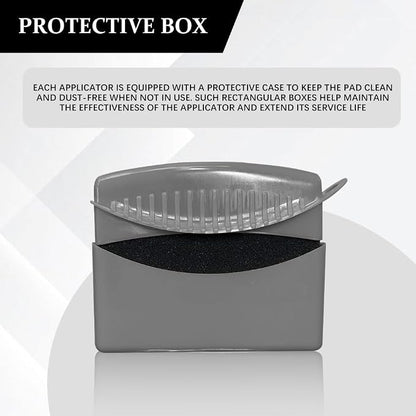 Tire Dressing Applicator, Tire Shine Applicator, Wheel Waxing Wipe Polishing Sponge with Lid, Car Accessories Reusable Wheel Detailing Foam Fit for Vehicle Waxing Polishing Cleaning (Gray)
