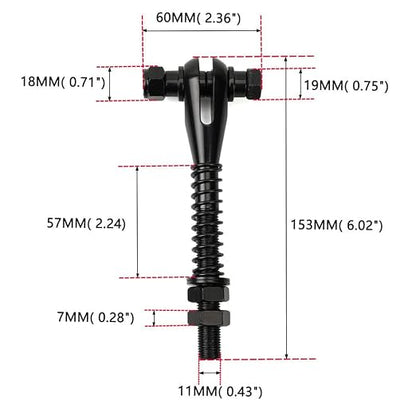KYOSTAR Limit Strap Weld On Mounting Kit with Adjustable Clevis, Pro 8 Series Limit Strap Clevis (Adjustable)