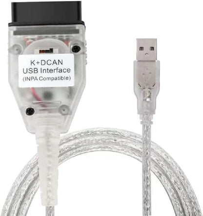 Taotao K+CAN Cable with Switch FT232RL K+D CAN USB Interface Cable Car Ediabas K+ Dcan USB OBD2 OBDii Diagnostic Scanner for BMW Work with NCS Expert Tool32