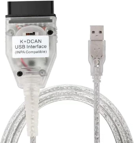 Taotao K+CAN Cable with Switch FT232RL K+D CAN USB Interface Cable Car Ediabas K+ Dcan USB OBD2 OBDii Diagnostic Scanner for BMW Work with NCS Expert Tool32
